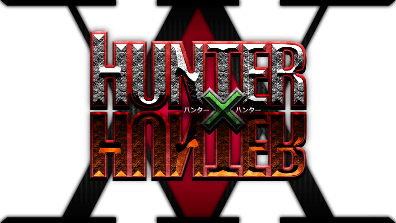 Hunterx Hunter Logo In Leuchtendem Grün Illustriert. Wallpaper