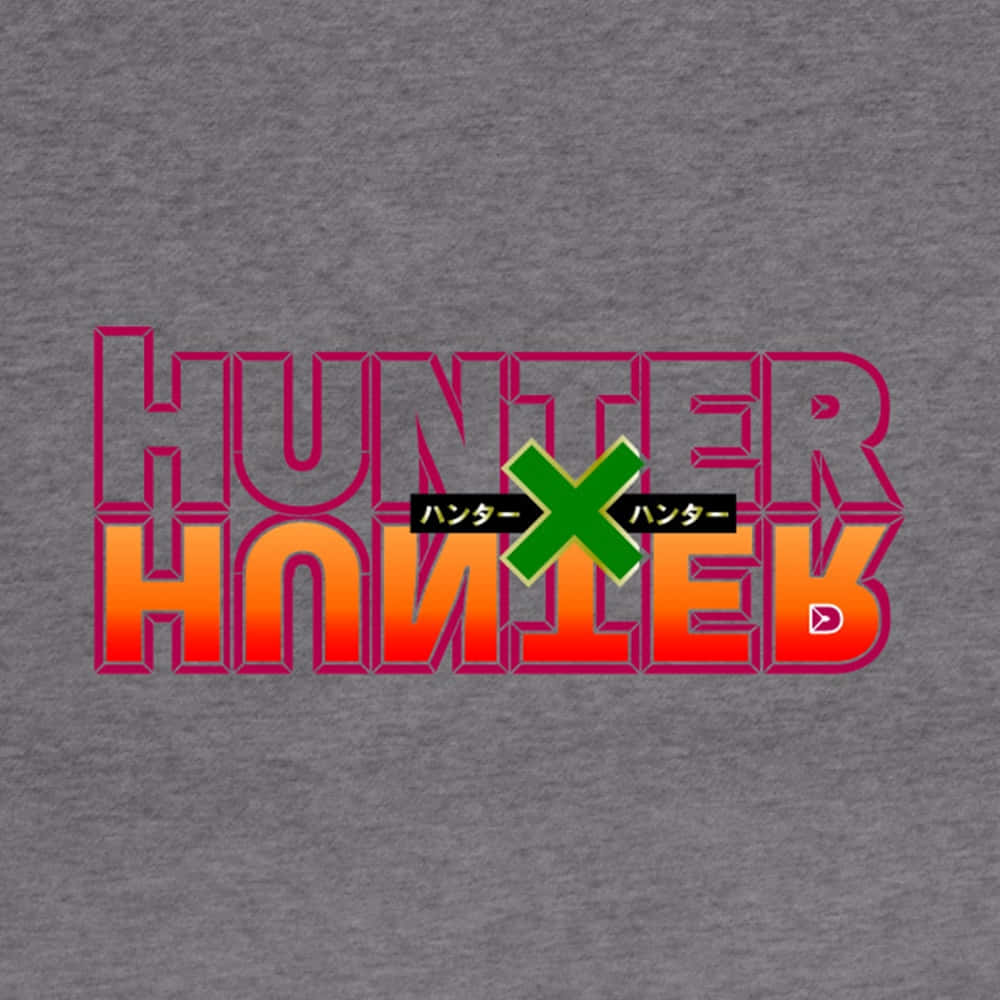 Hunterx Hunter Logotyp På Grå Bakgrund. Wallpaper
