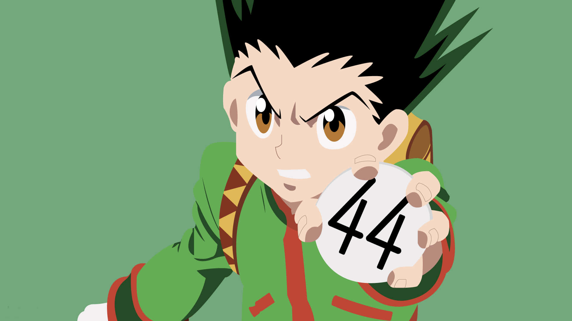 A Boy Holding A Number And Pointing To It Wallpaper