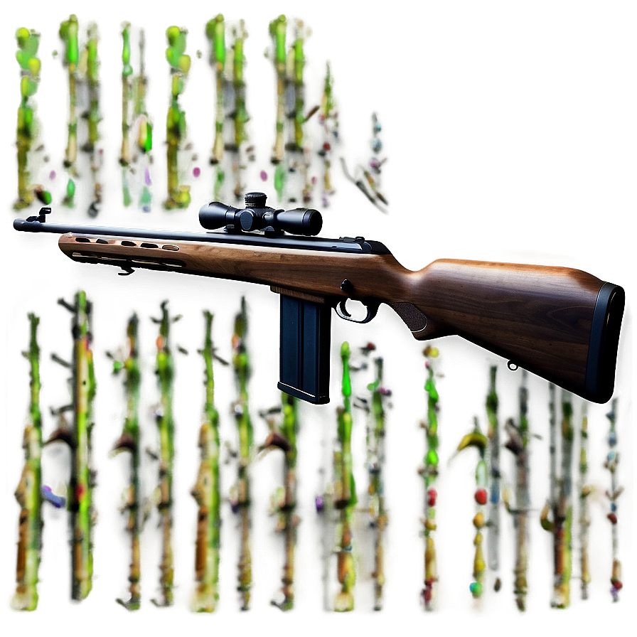 Hunting Rifle Ready To Fire Png Hbc1 PNG