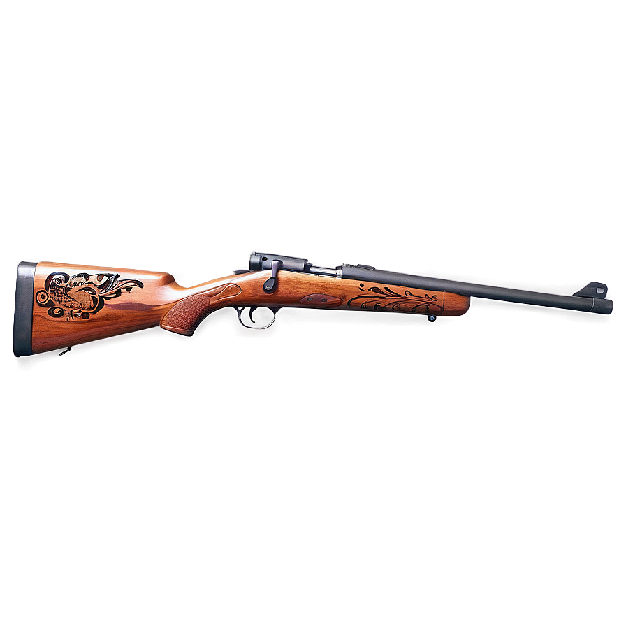 Hunting Rifle With Engraved Stock Png 85 PNG