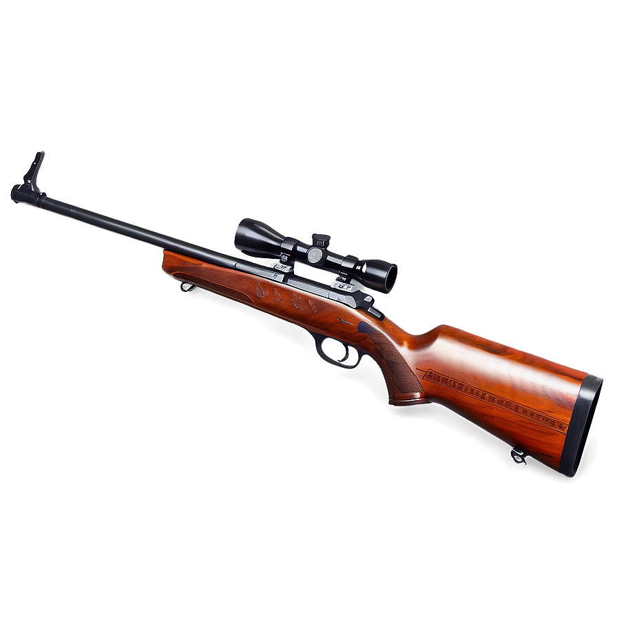 Hunting Rifle With Engraved Stock Png Ldk37 PNG