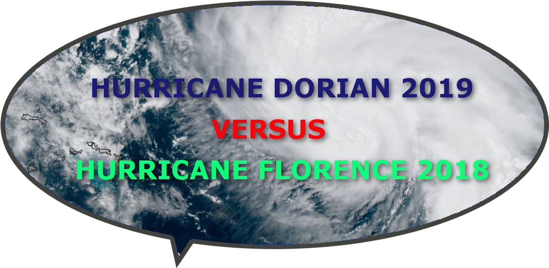 Hurricane Dorian Versus Florence Comparison PNG
