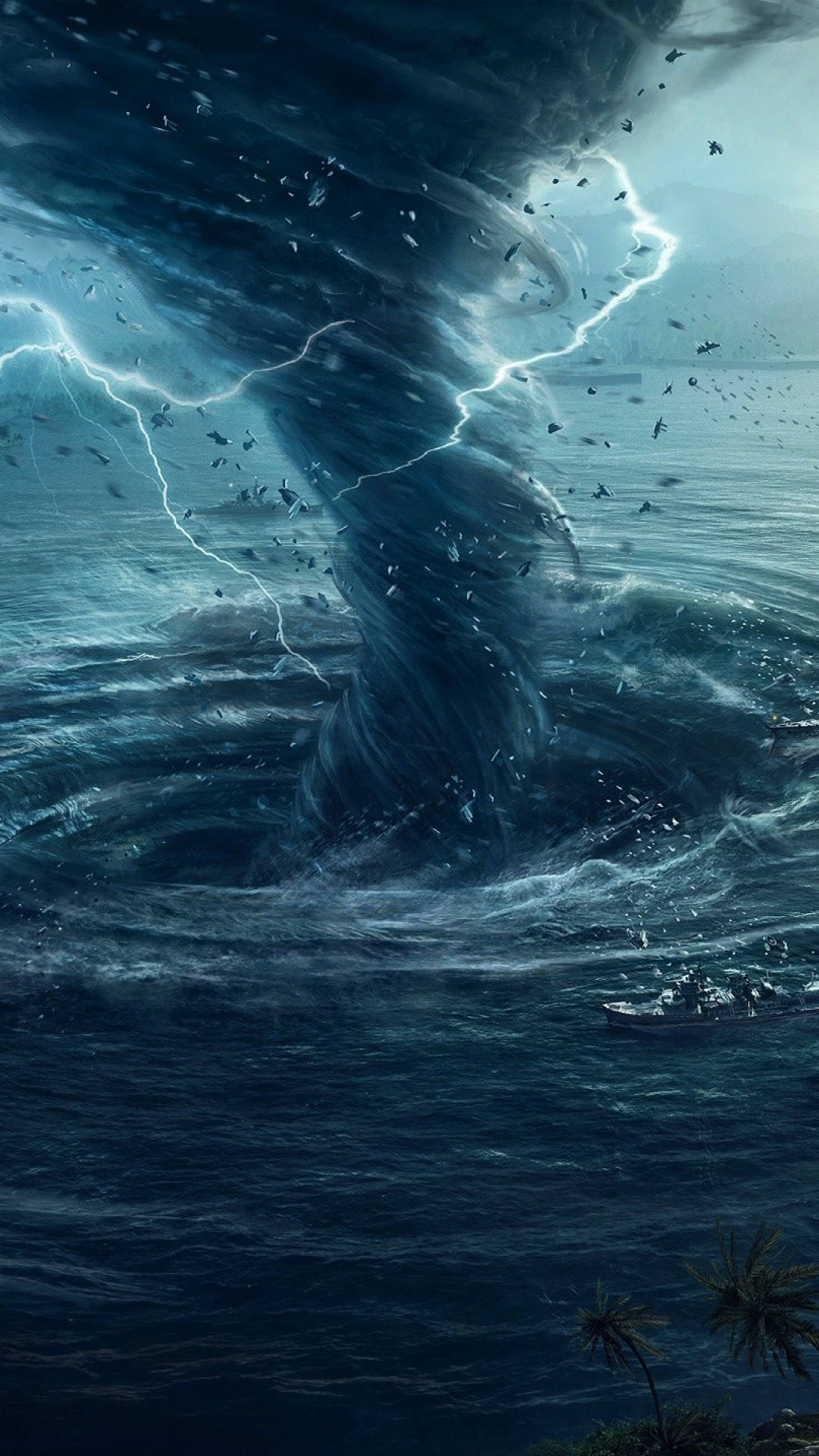 Hurricane In The Sea Wallpaper