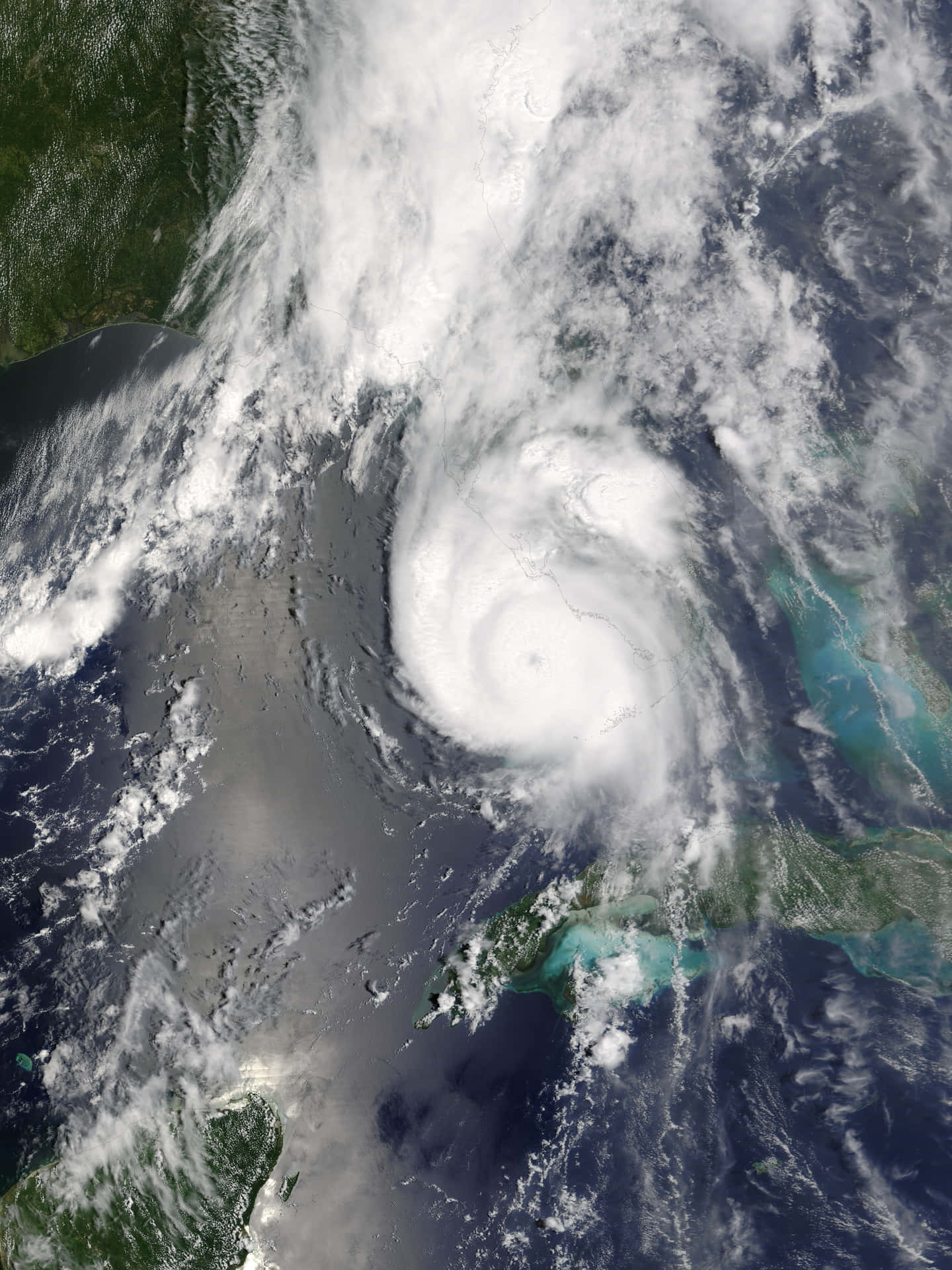 Mitder Zerstörerischen Kraft Eines Hurrikans Konfrontiert