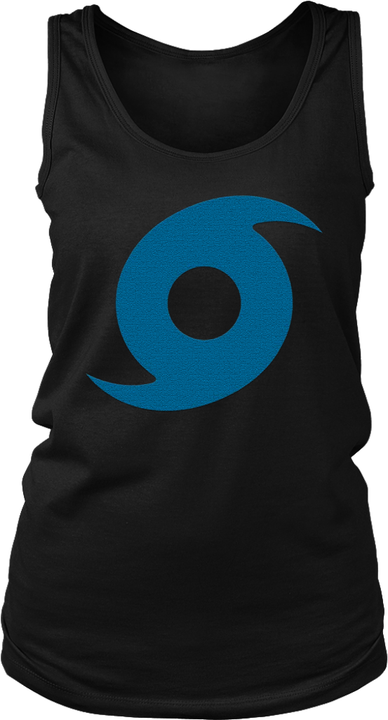 Hurricane Symbol Black Tank Top PNG