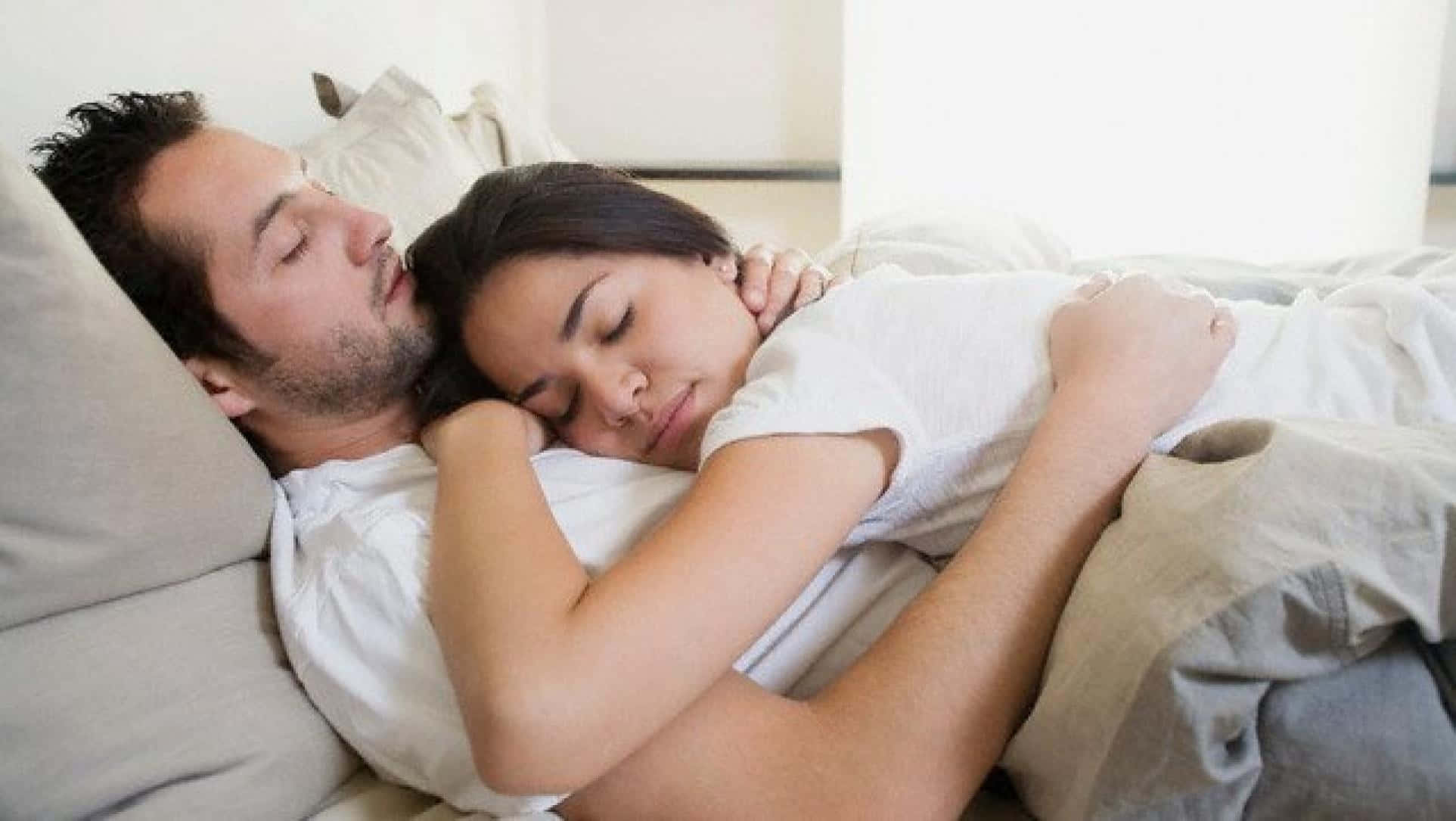 Ehemannund Ehefrau Schlafende Bilder