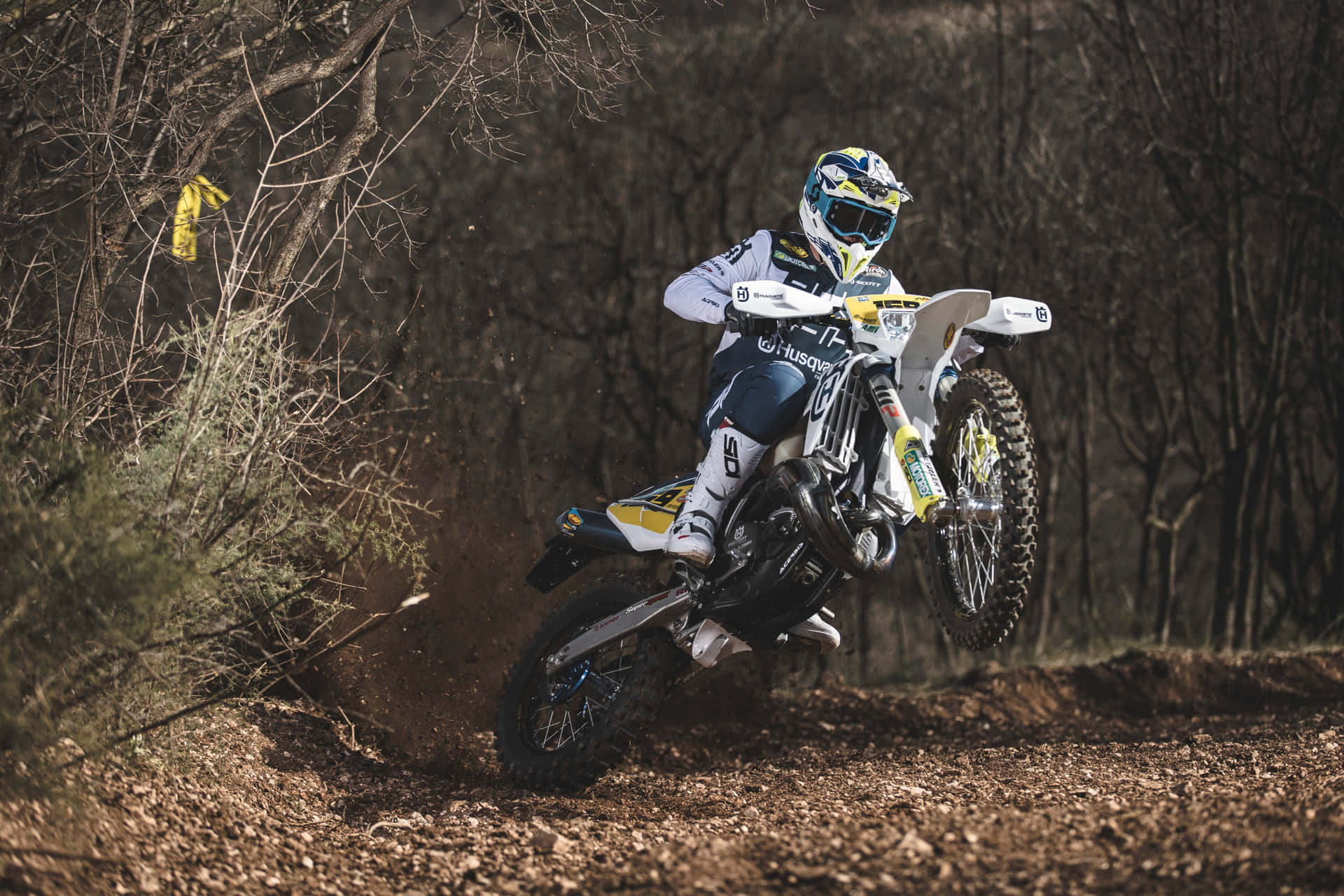 Husqvarna Motorsykkel Offroad Aksjon Bakgrunnsbildet