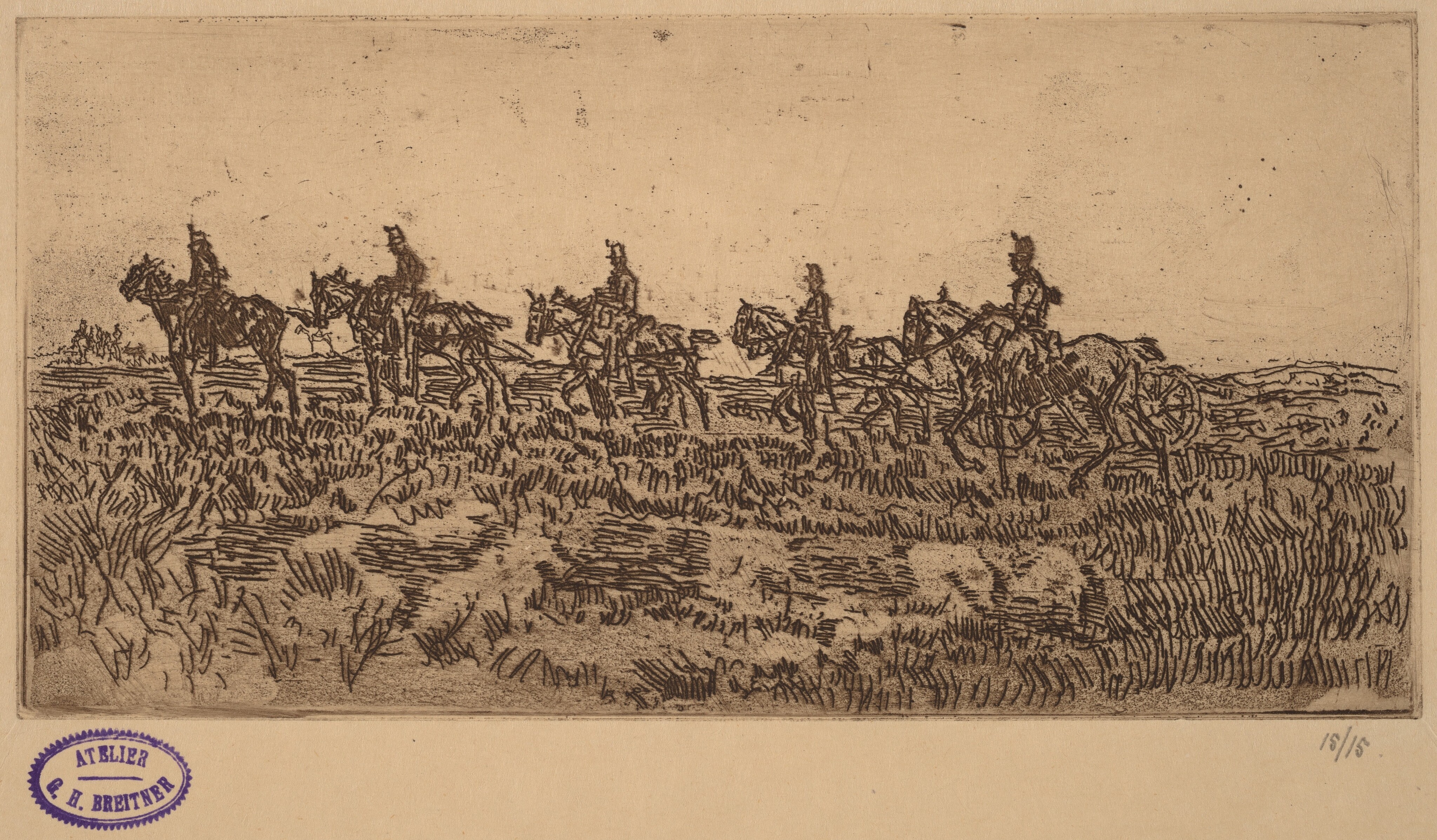 Hussars Riding Single File Wallpaper