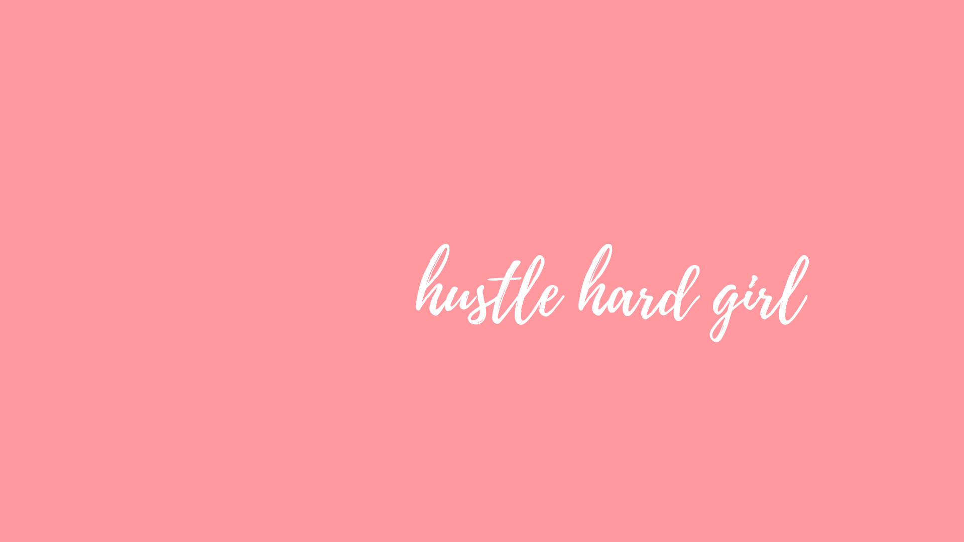 Hustlehand Girl - Uno Sfondo Rosa Con Scritte Bianche Sfondo