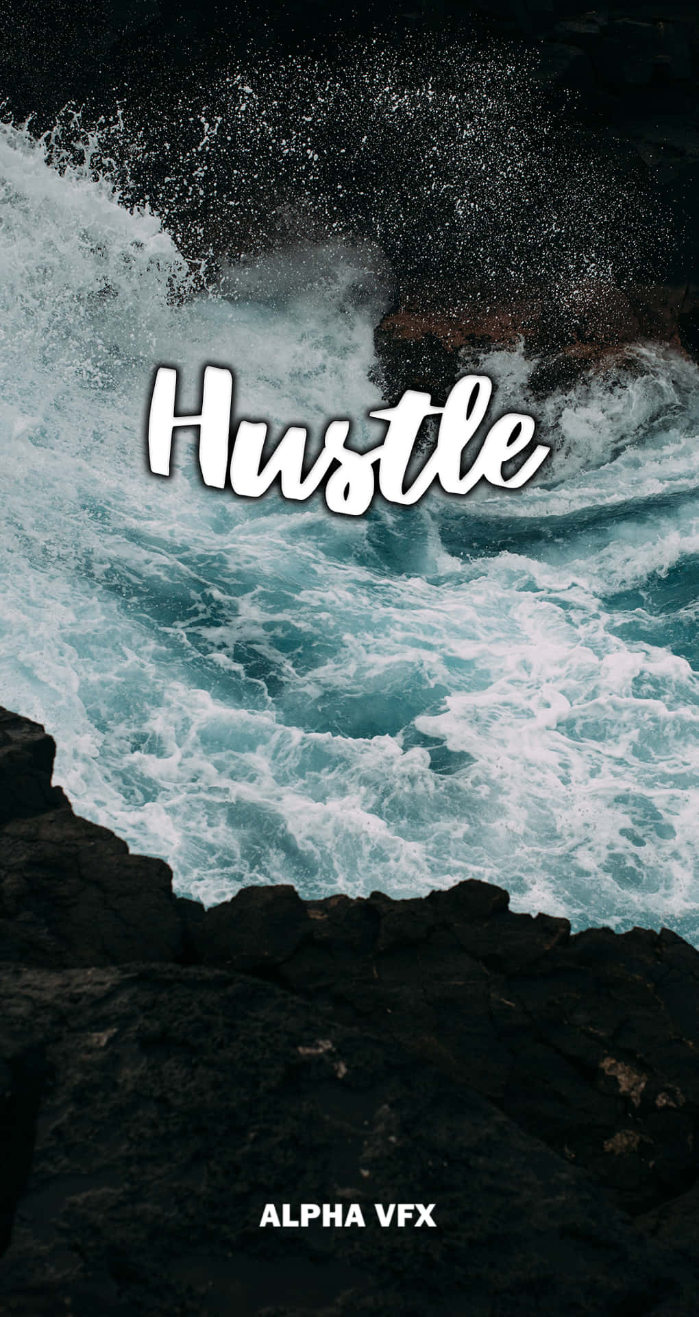 The Word Hustle Is Written On A Black Background Wallpaper
