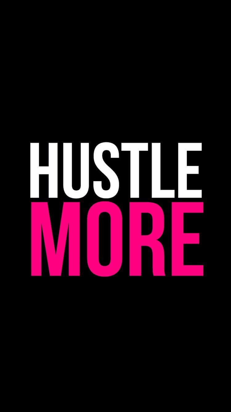 Logode Hustle Más En Un Fondo Negro Fondo de pantalla