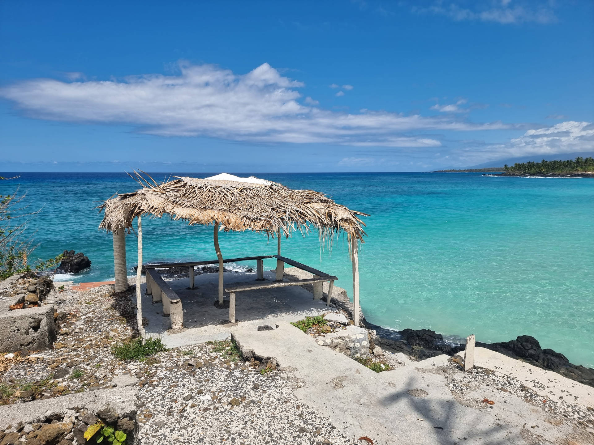 Hut Overlooking Beach In Comoros Picture