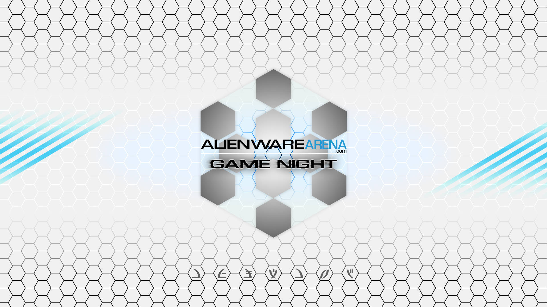 Hvid Alienware Pentagon-mønster Wallpaper