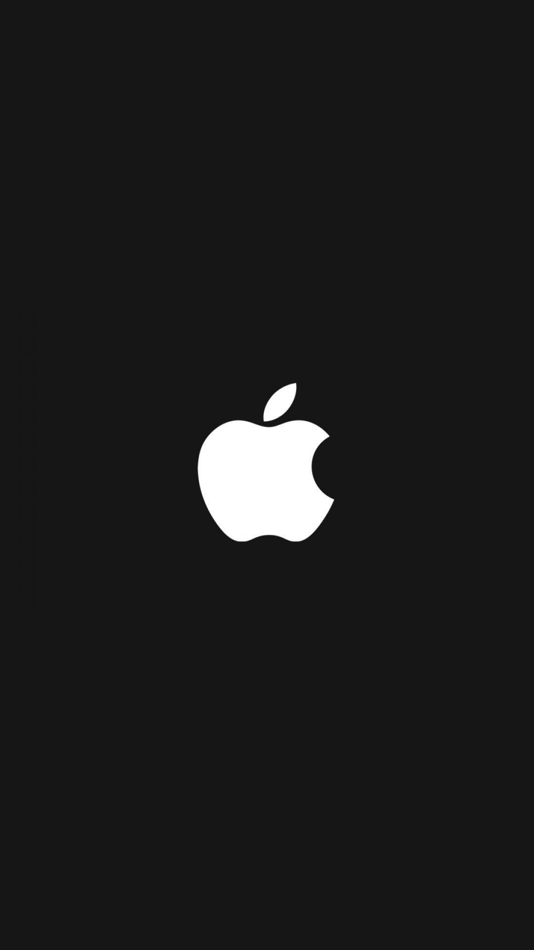 Hvid Apple Logo Iphone Wallpaper