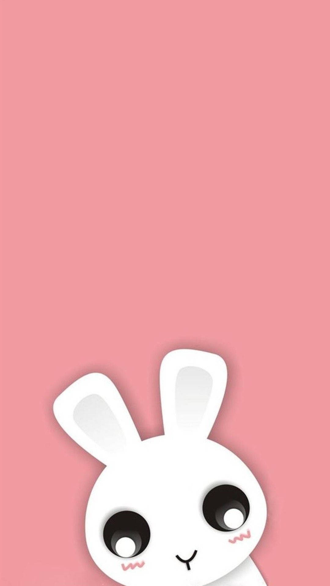 Hvid Bunny Smuk Telefon Wallpaper
