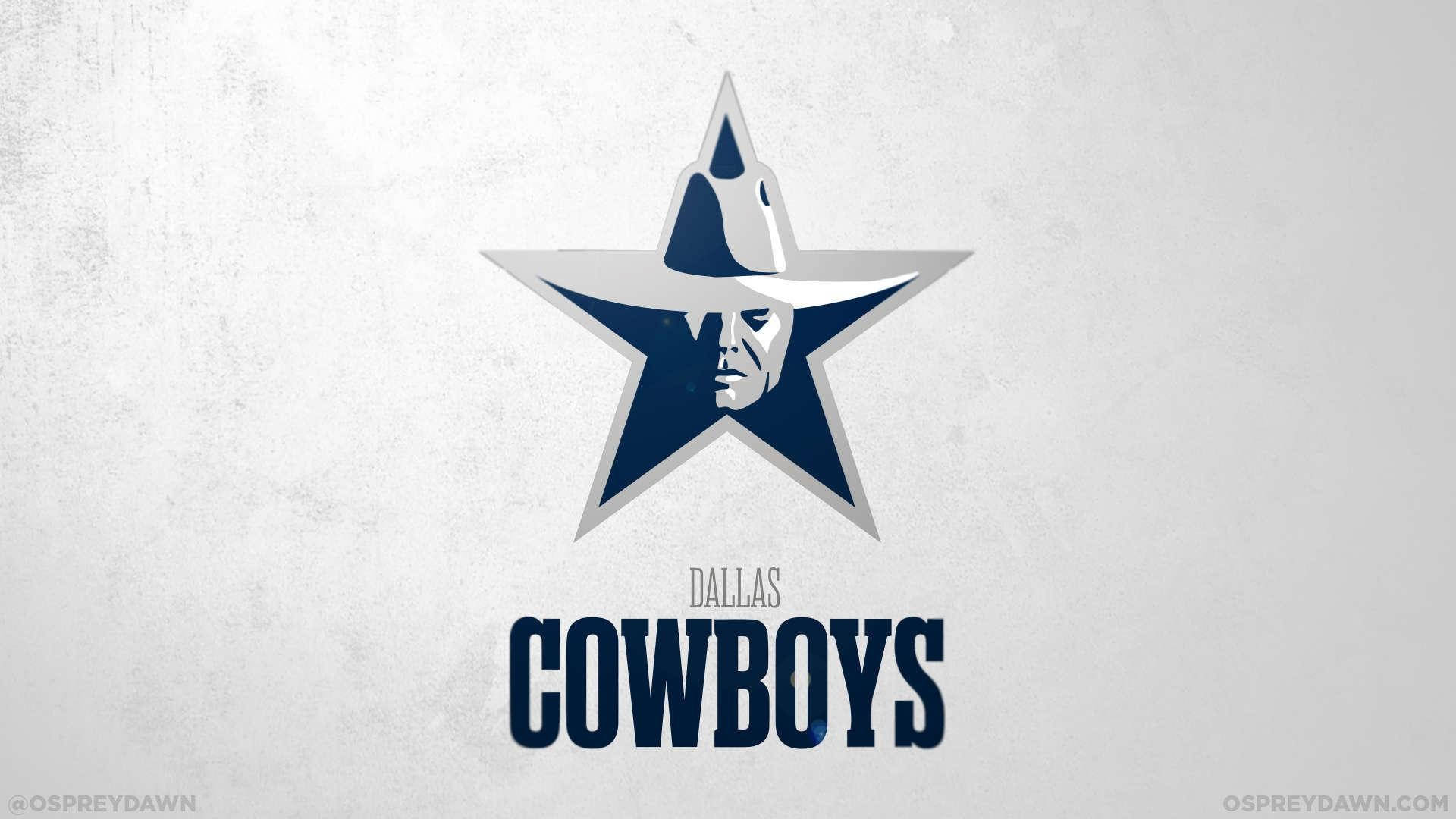 Hvid Dallas Cowboys Logo Wallpaper