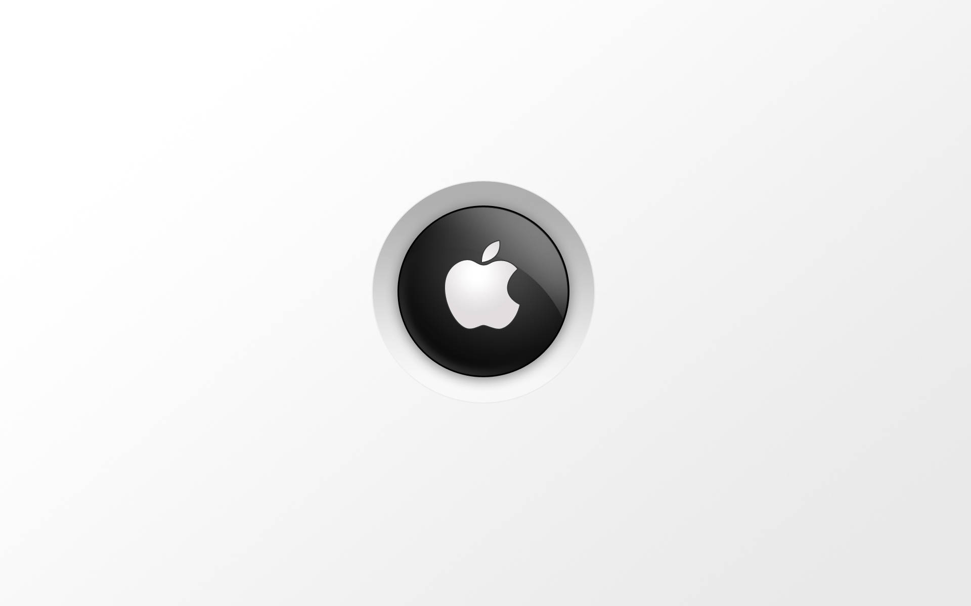 Hvid Hd Apple-ikon Wallpaper