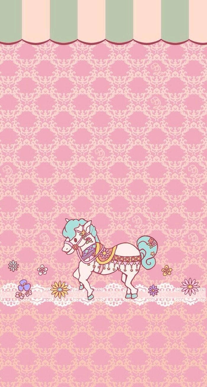 Hvid Pony Smuk Telefon Wallpaper