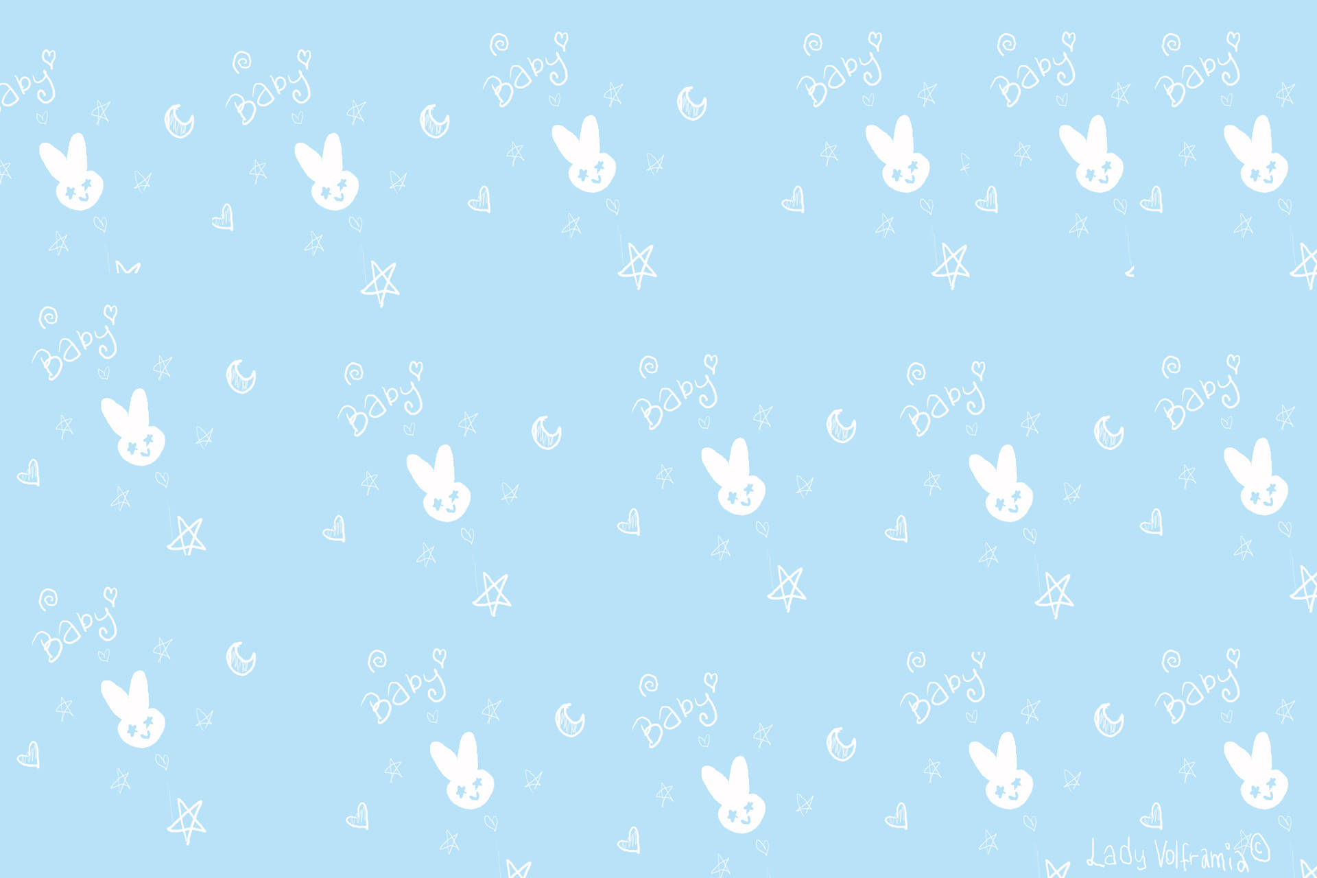 Hvide Kaniner Sød Tablet Wallpaper