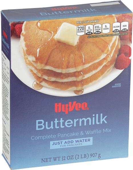 Hy Vee Buttermilk Pancake Mix Box PNG