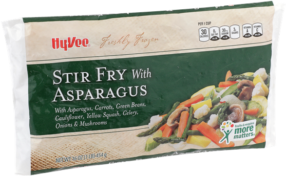 Hy Vee Stir Fry With Asparagus Frozen Vegetable Package PNG