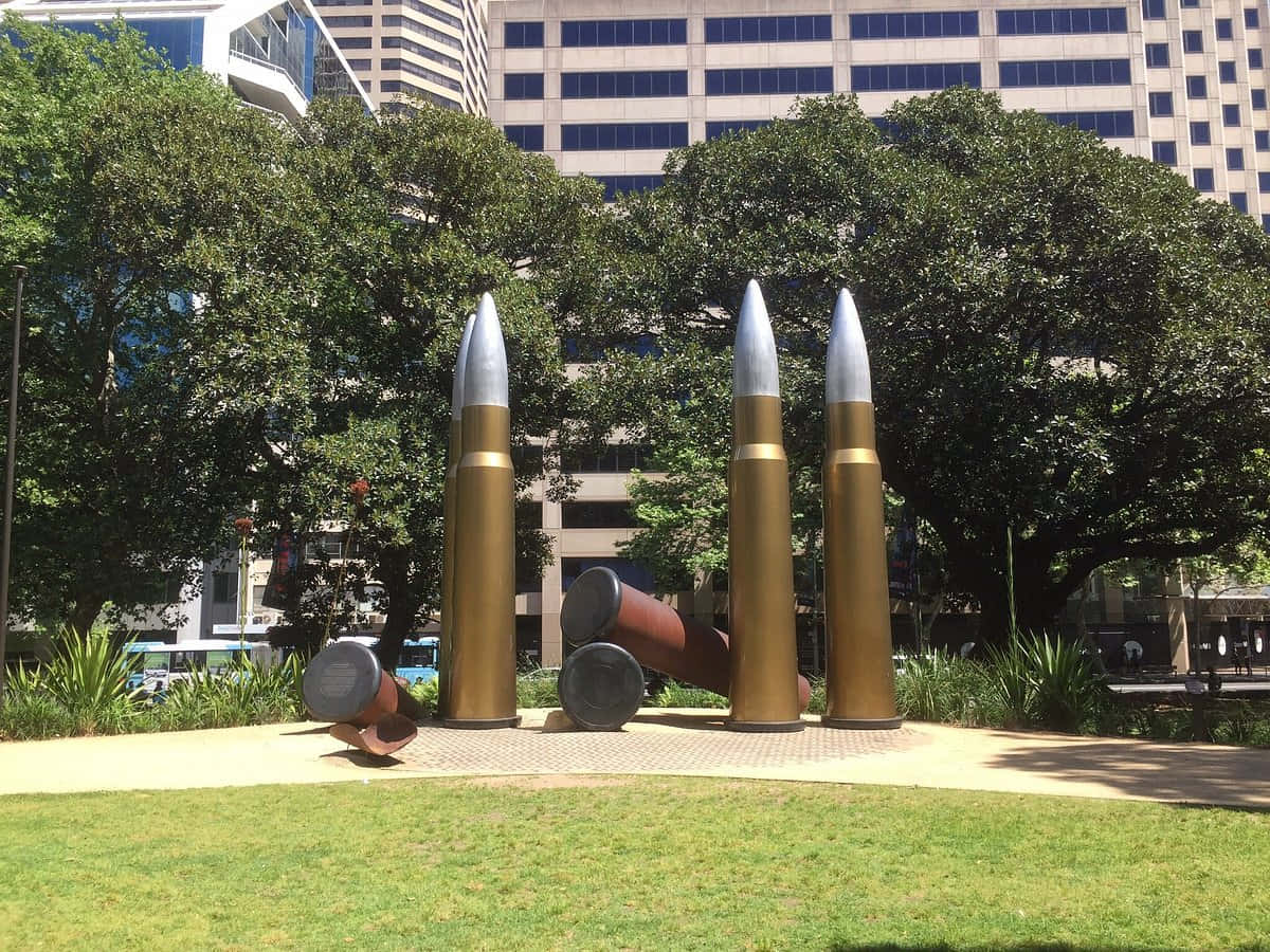 Hyde Park Sydney Bullet Sculpture Wallpaper