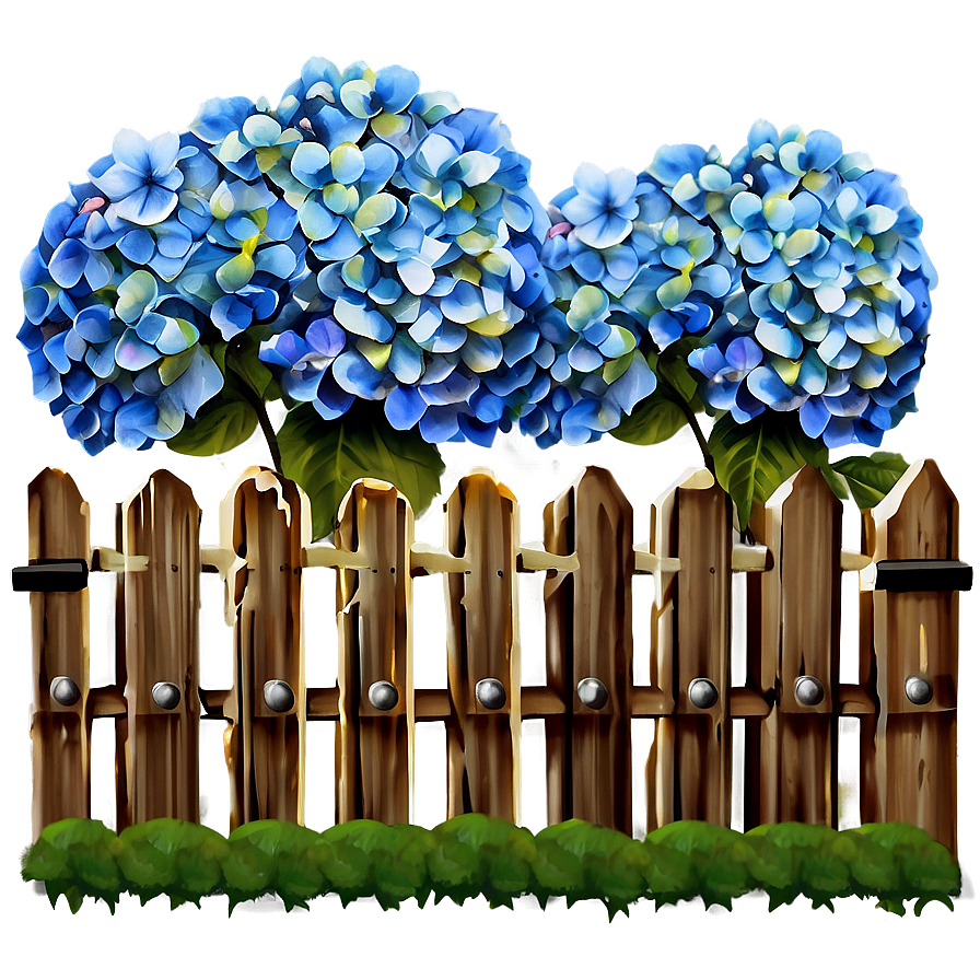 Hydrangea Fence Png 84 PNG