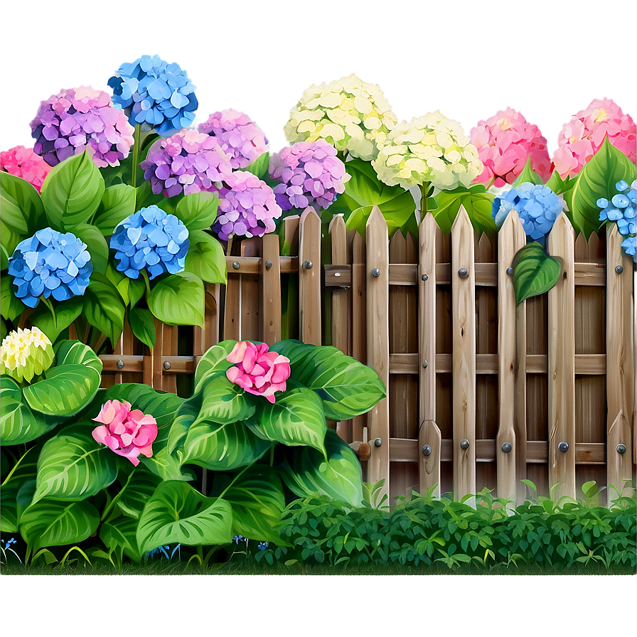 Hydrangea Fence Png Psq74 PNG