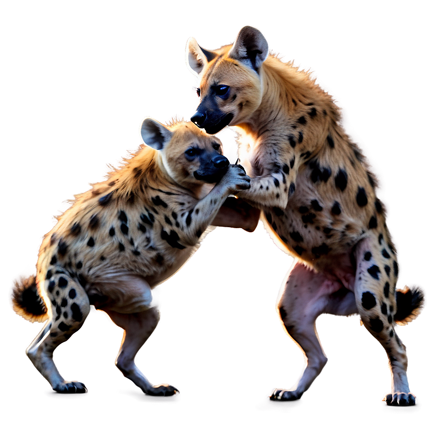 Hyena Couple Mating Dance Png 06112024 PNG