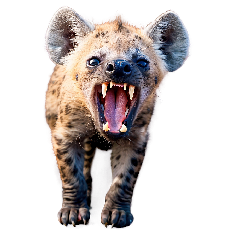 Hyena Cub Yawning Png Cfv PNG