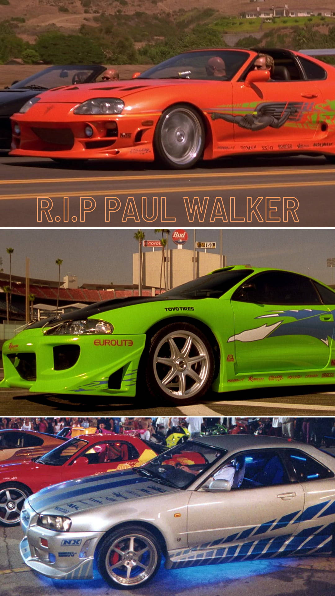 Hyldest Til Racerbil Til Paul Walker Wallpaper