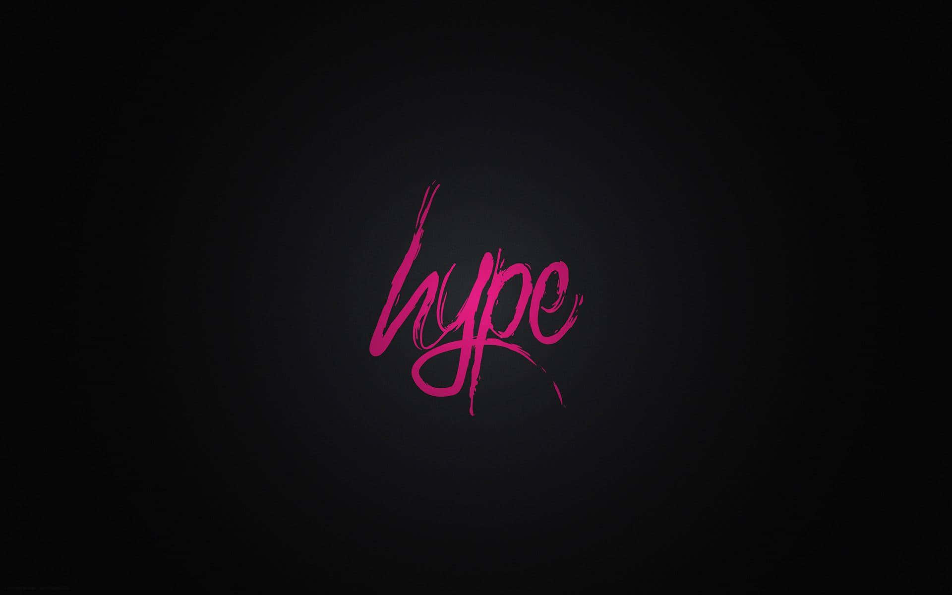 Et pink baggrund med ordet hype skrevet på det Wallpaper