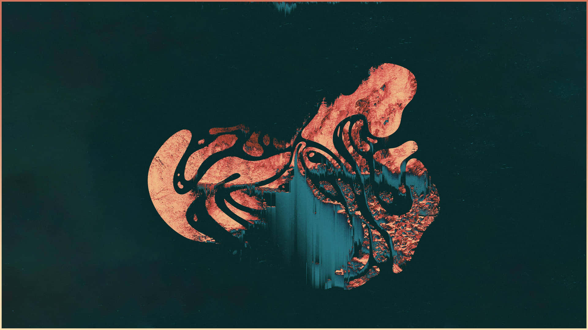 Et sort og orange cover af albummet, 'Hjertet' Wallpaper