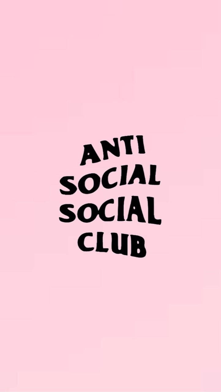 Hype Pink Anti Social Wallpaper