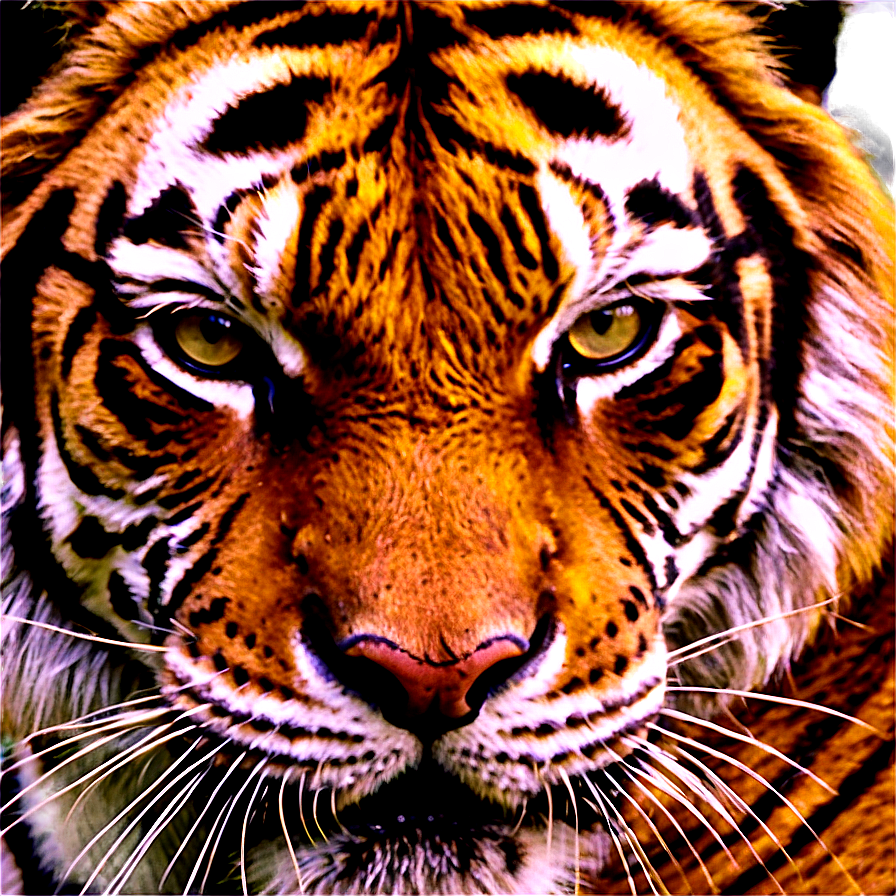Hyper-realistic Tiger Face Png 06252024 PNG