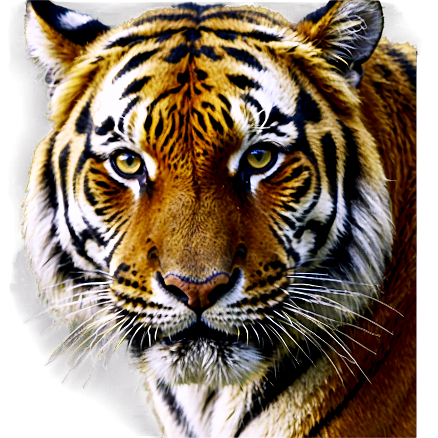 Hyper-realistic Tiger Face Png Uhp32 PNG
