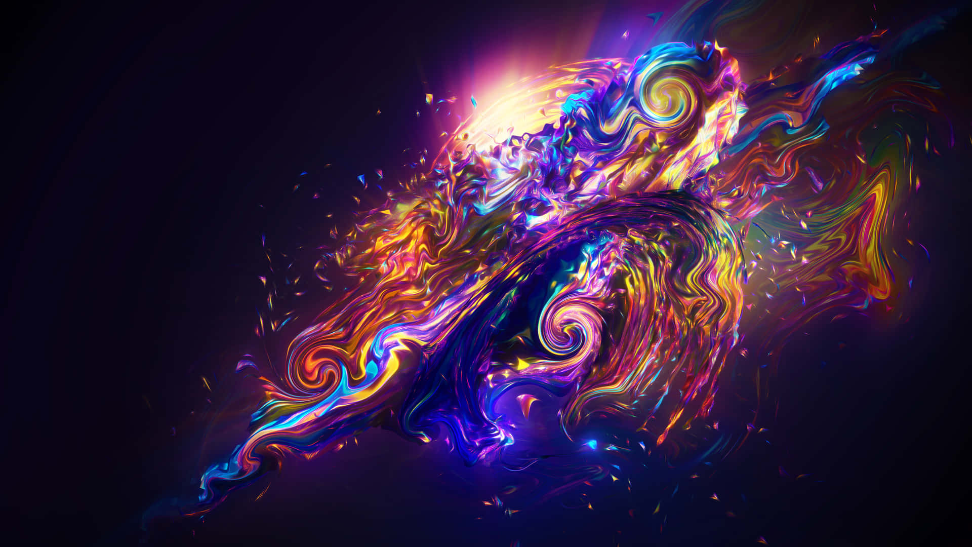 Mesmerizing Hyperbolic Colorful Swirls Wallpaper