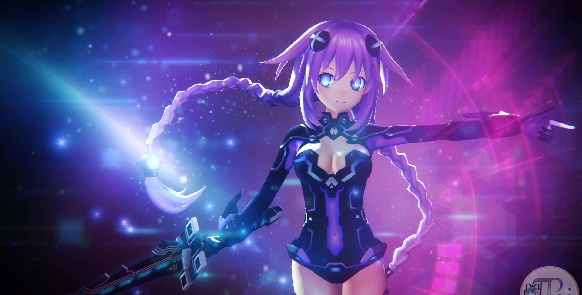 Untrío De Diosas En El Anime Hyperdimension Neptunia. Fondo de pantalla