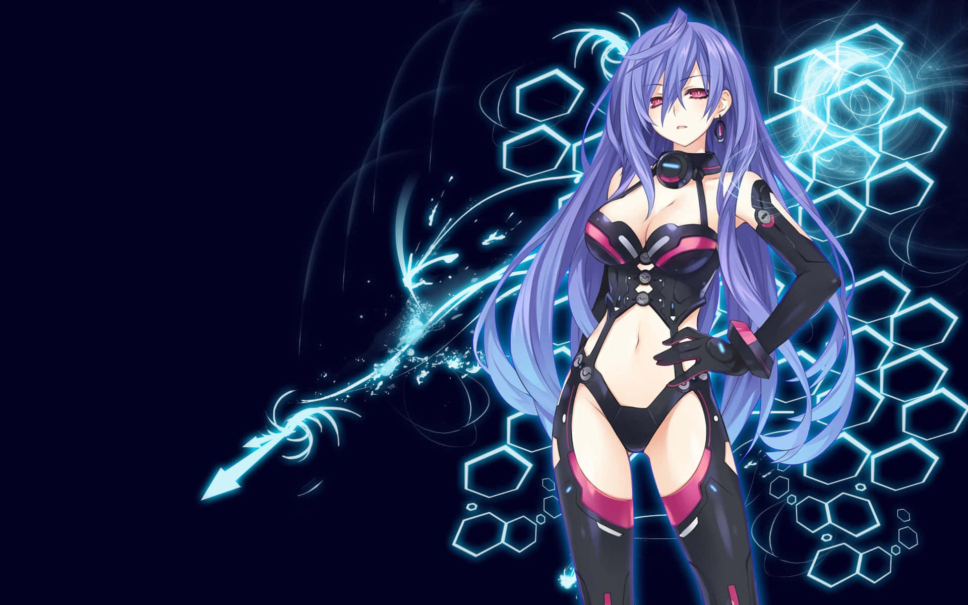 Journey with Neptune and her friends in the world of Hyperdimension Neptunia Wallpaper