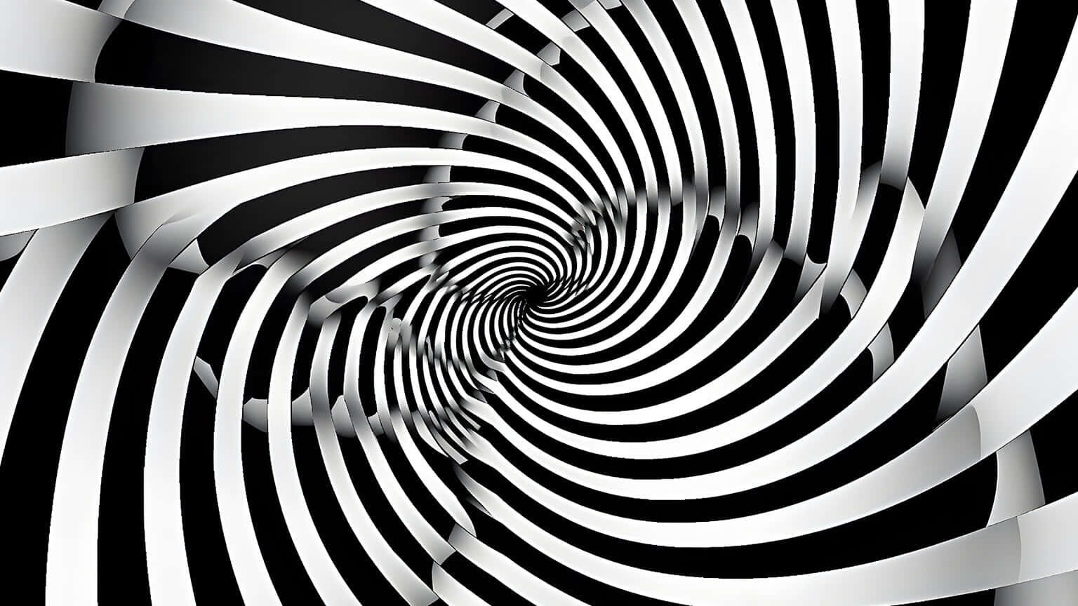 Hypnotic Black White Spiral Wallpaper
