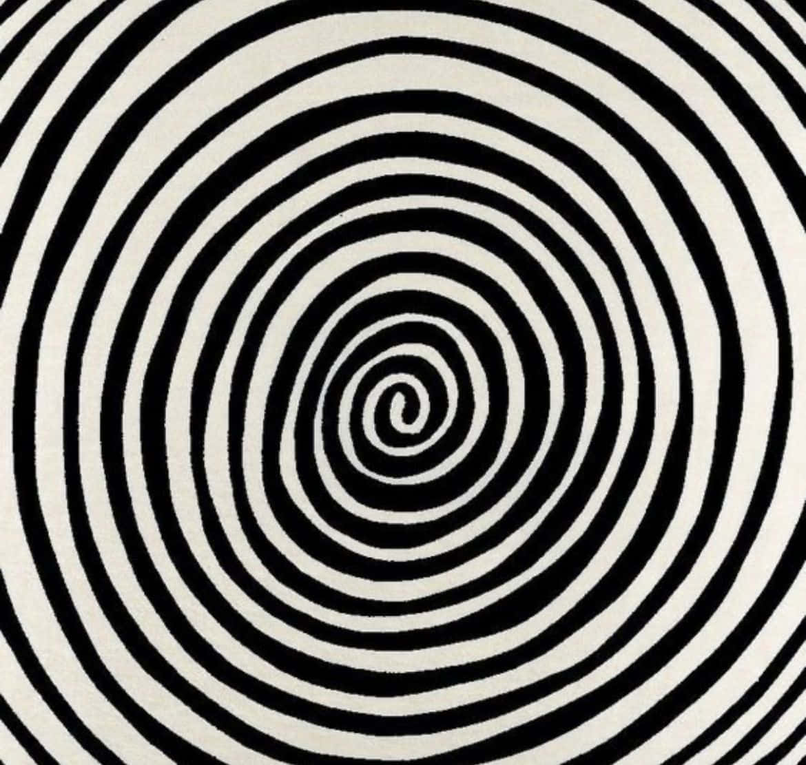 Hypnotic Blackand White Spiral Wallpaper