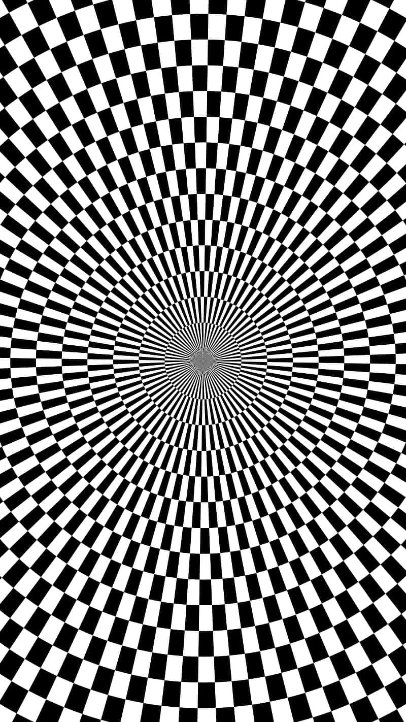 Hypnotic Checkered Vortex.jpg Wallpaper