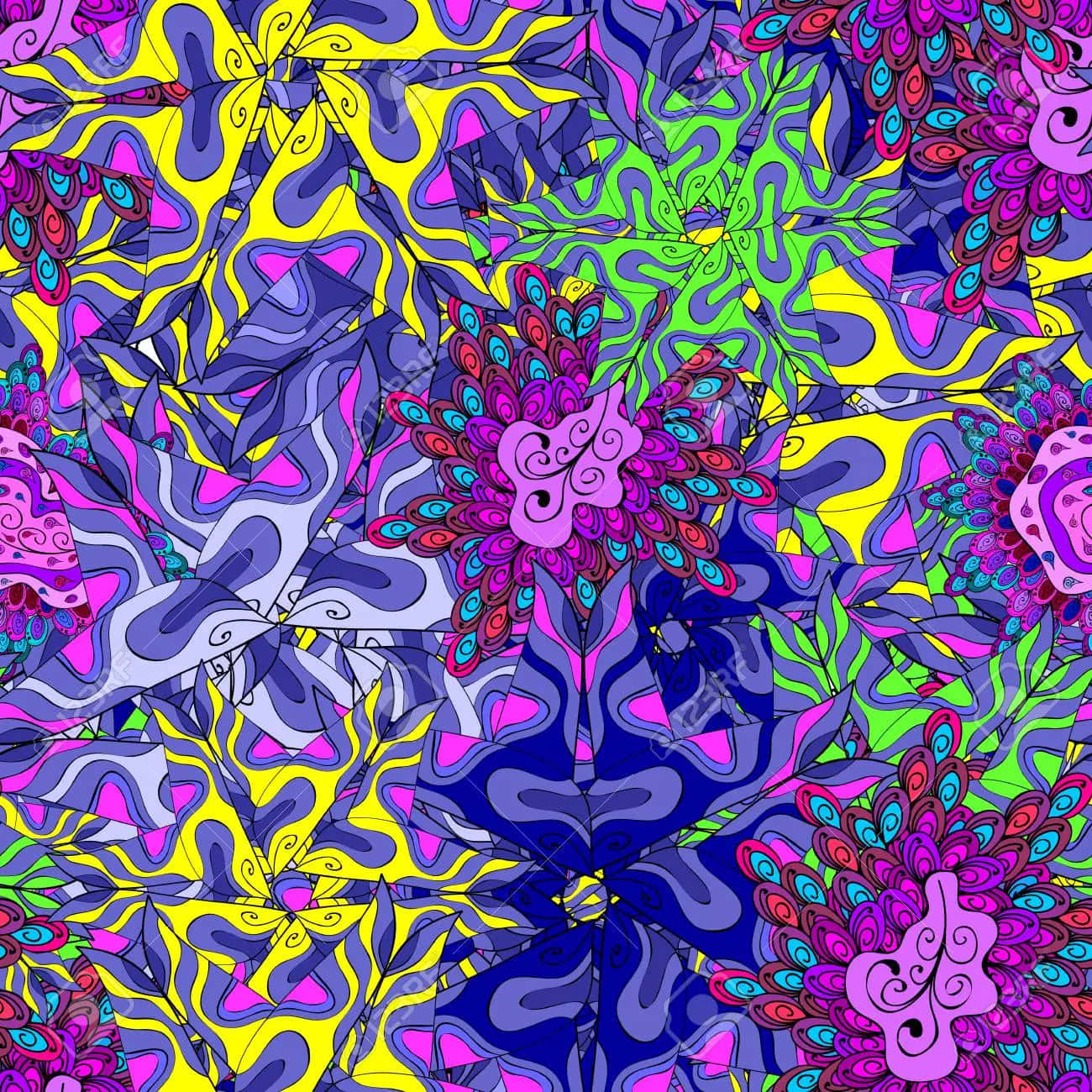 Hypnotic Tender Flowers Wallpaper