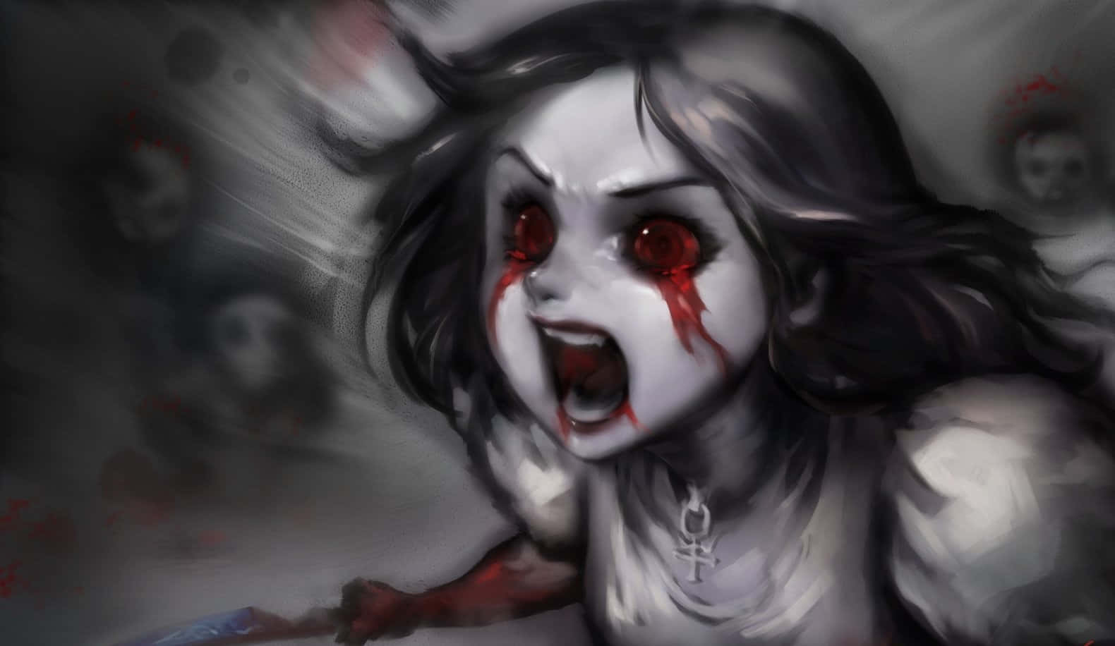 Hysterical Alice Shouting Wallpaper