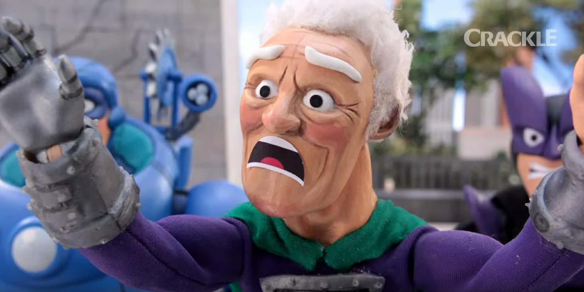 Hysterical Face Of Rex In Supermansion Wallpaper