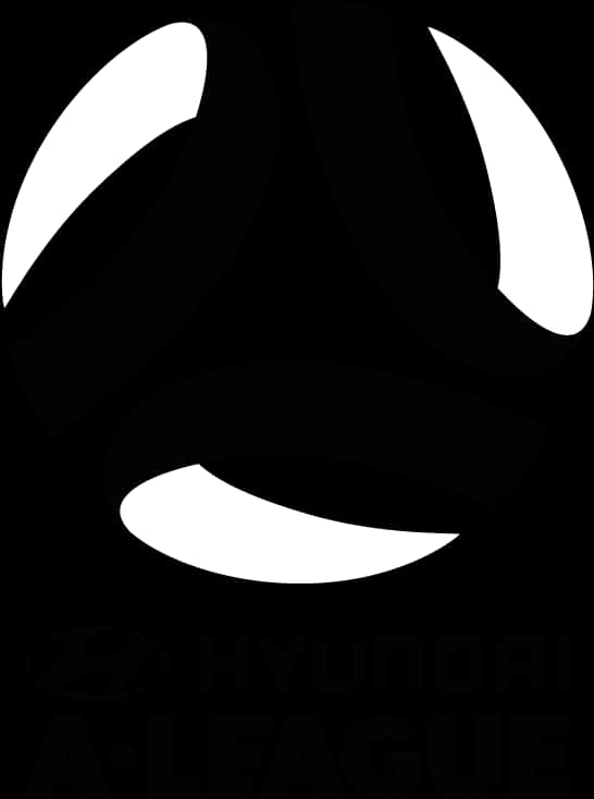 Hyundai A League Logo Blackand White PNG