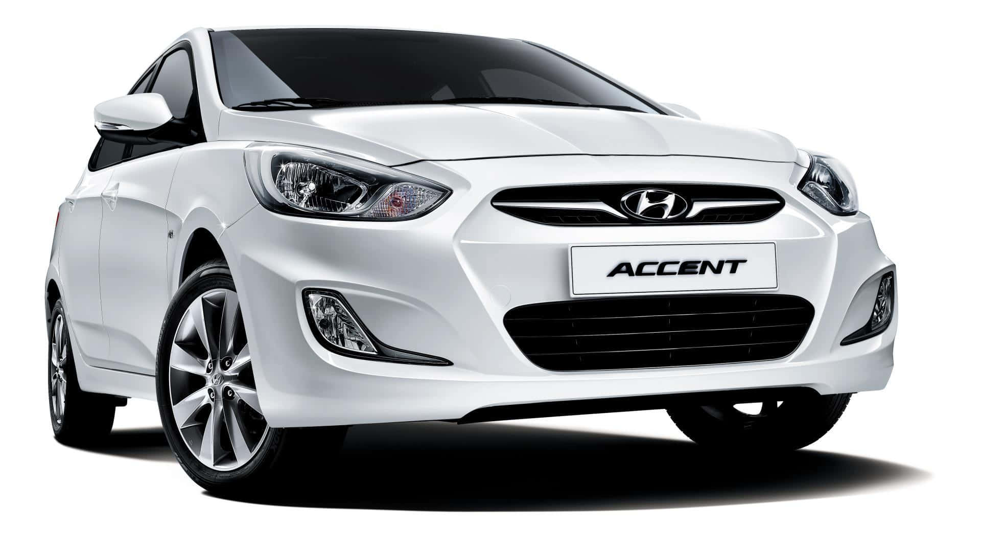 Sleek Hyundai Accent in Motion Wallpaper