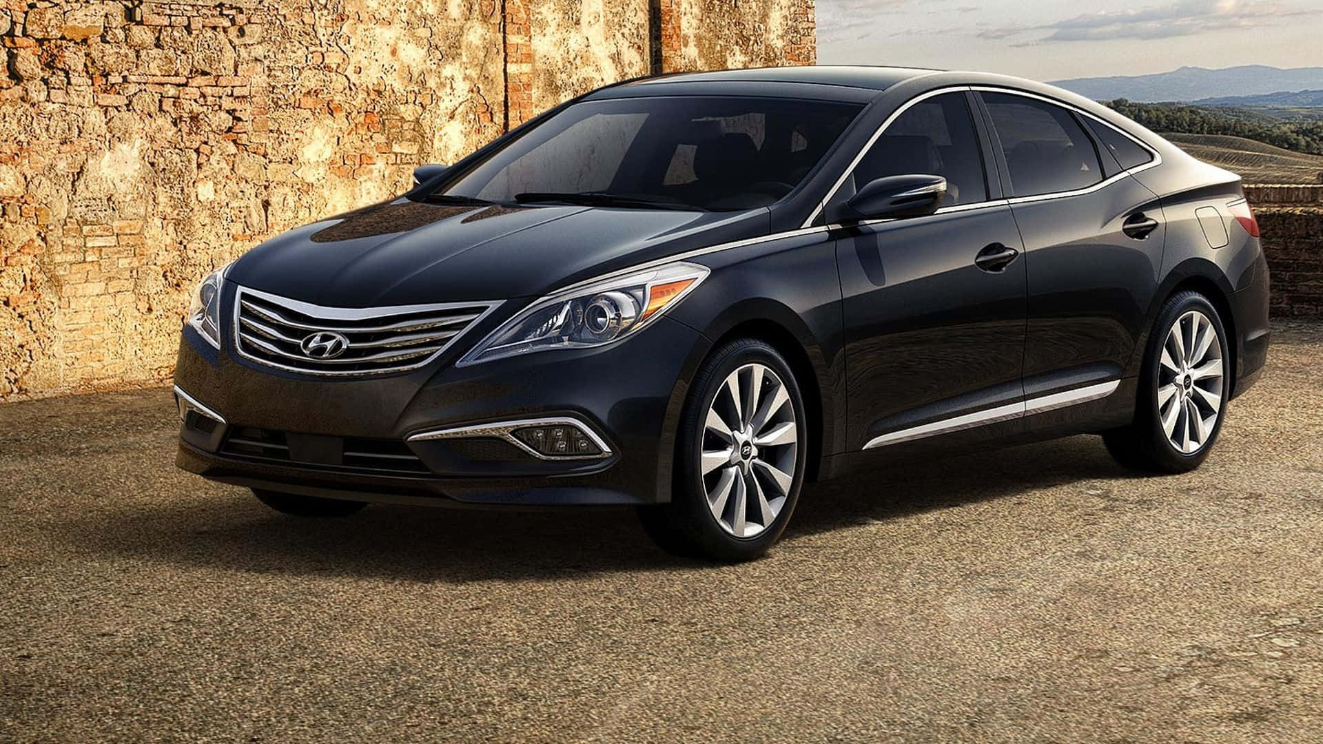 Sleek Hyundai Azera on a Stunning Road Trip Wallpaper