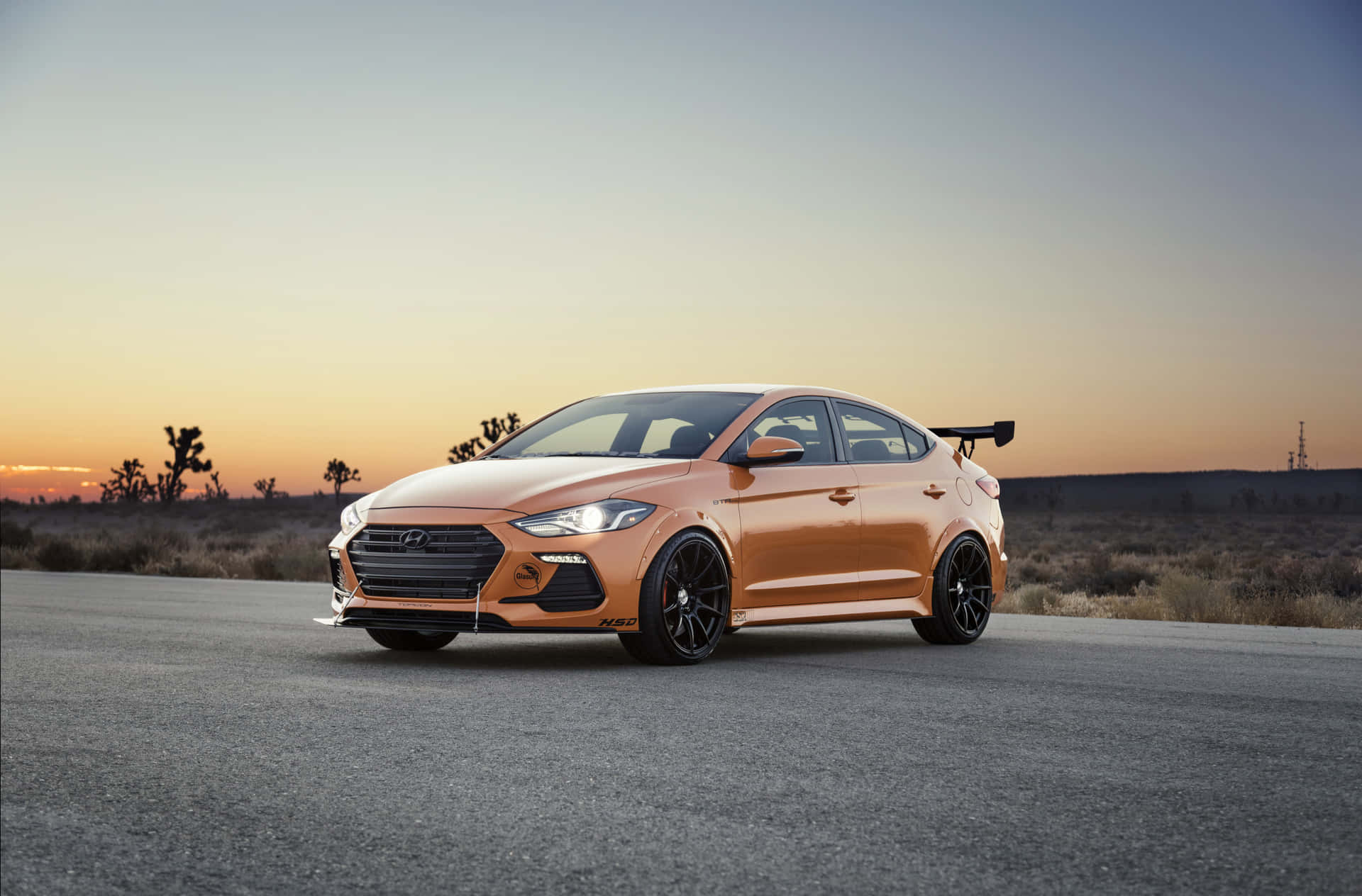 Sleek and Stunning Hyundai Elantra in Action Wallpaper